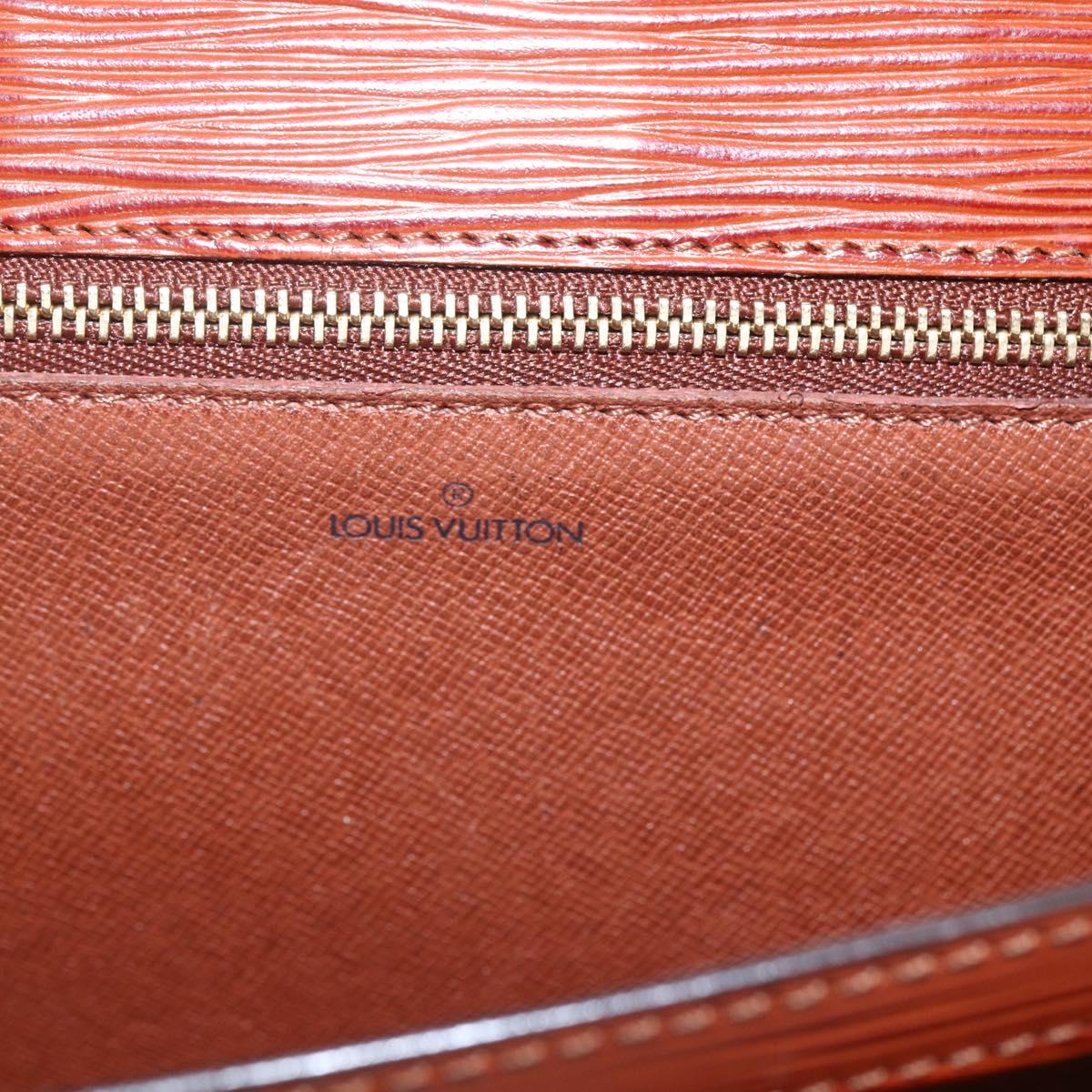 LOUIS VUITTON Epi Serie Dragonne Hand Bag Brown M52618 LV Auth th6531