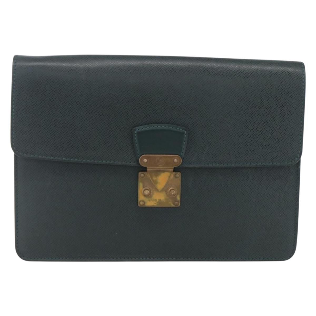 LOUIS VUITTON Taiga Pochette Kourad Clutch Bag Epicea M30194 LV Auth th6532