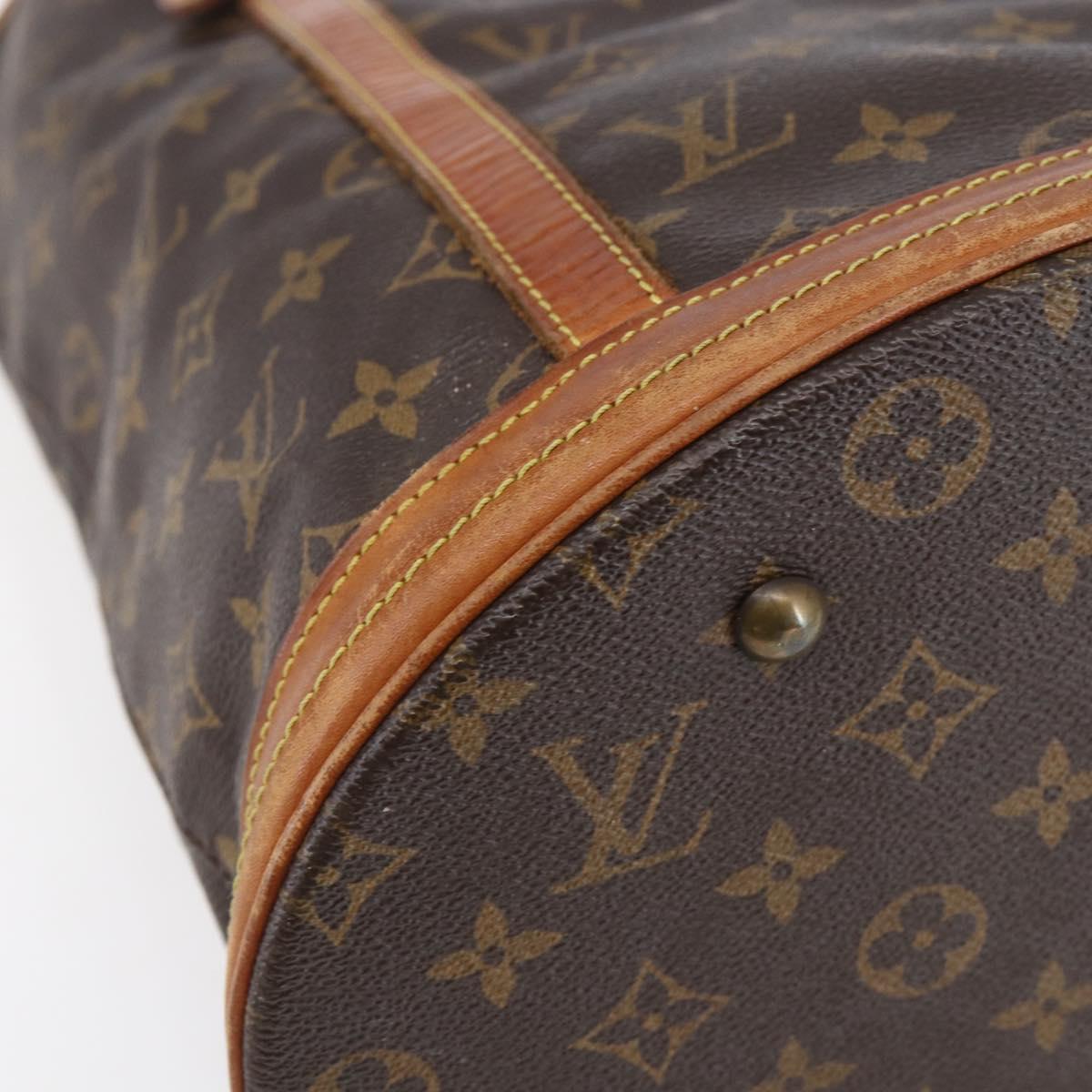 LOUIS VUITTON Monogram Bucket PM Shoulder Bag M42238 LV Auth th6541