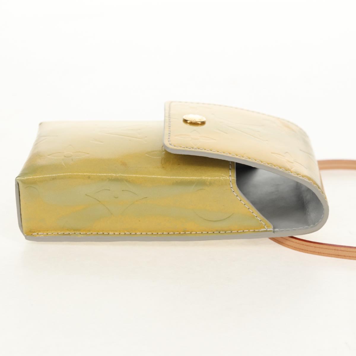 LOUIS VUITTON Monogram Vernis Walker Wallet Gris M91031 LV Auth th6542