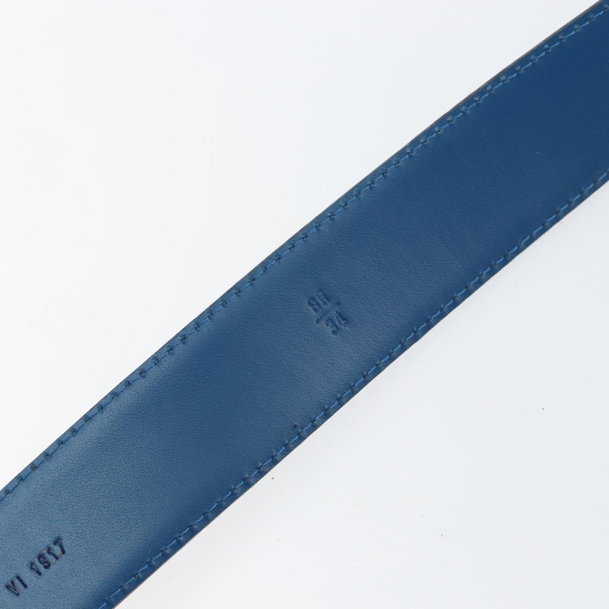 LOUIS VUITTON Epi Ceinture Classic Belt 32.7"" Blue LV Auth th6547