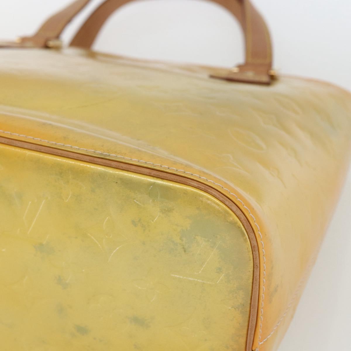 LOUIS VUITTON Monogram Vernis Houston Hand Bag Gris M91053 LV Auth th6551