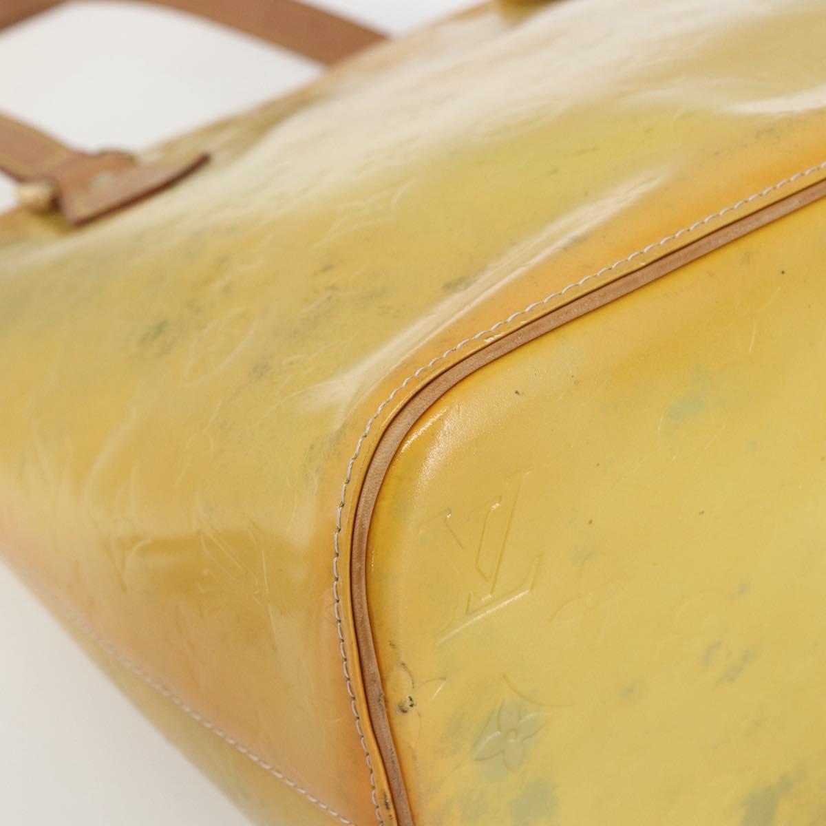 LOUIS VUITTON Monogram Vernis Houston Hand Bag Gris M91053 LV Auth th6551