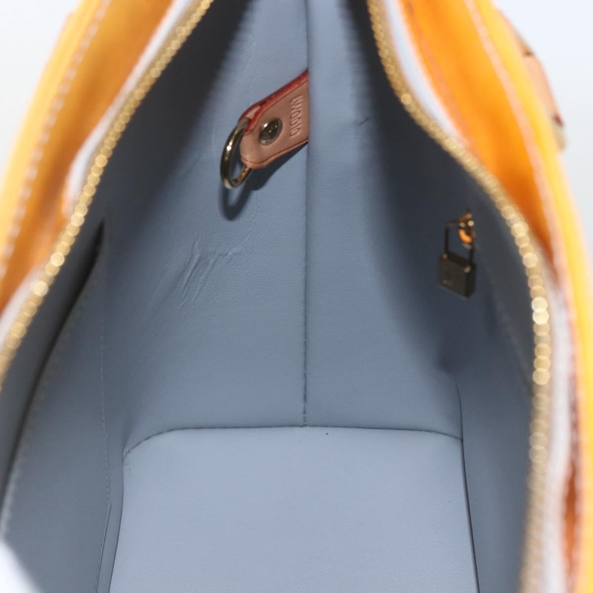 LOUIS VUITTON Monogram Vernis Houston Hand Bag Gris M91053 LV Auth th6551
