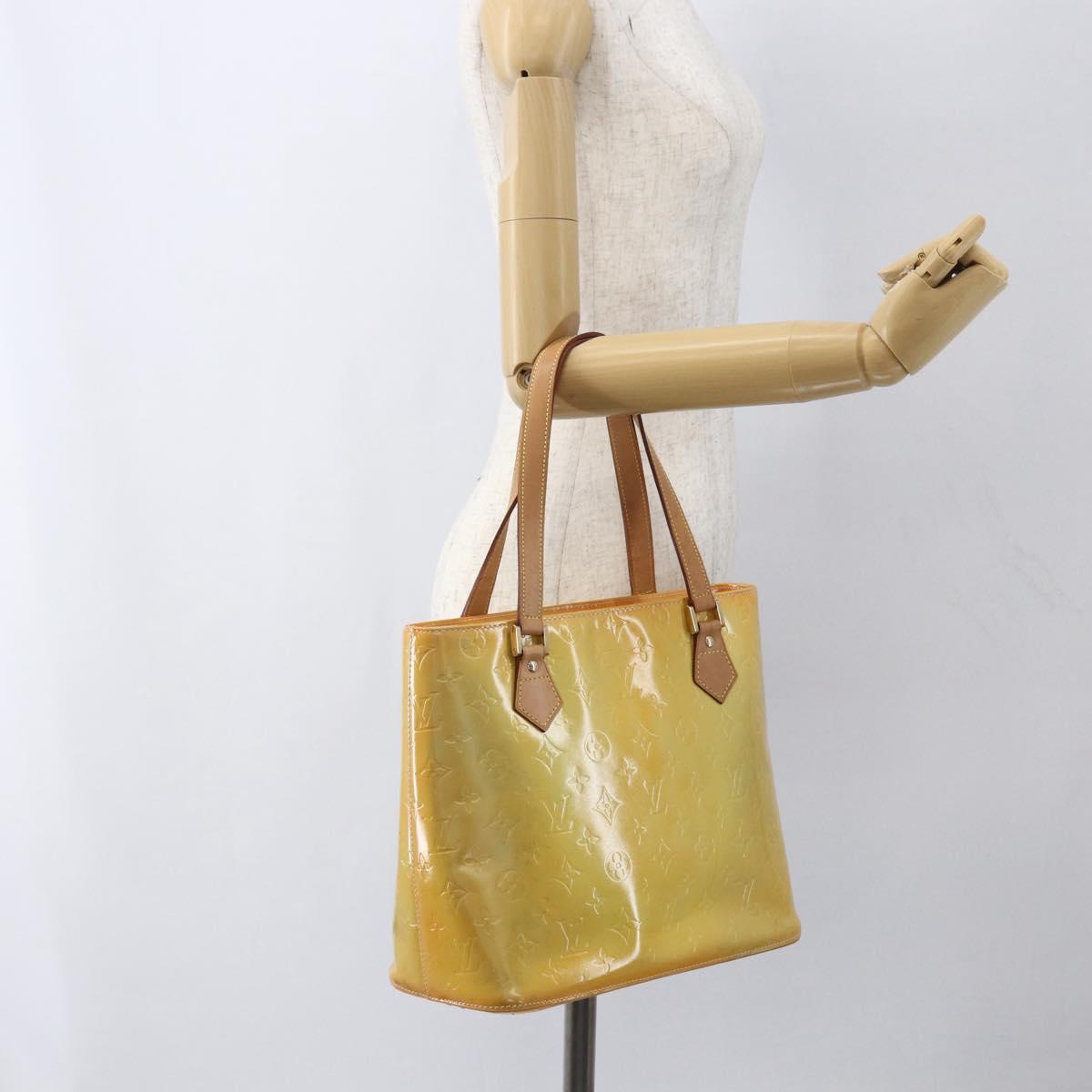 LOUIS VUITTON Monogram Vernis Houston Hand Bag Gris M91053 LV Auth th6551
