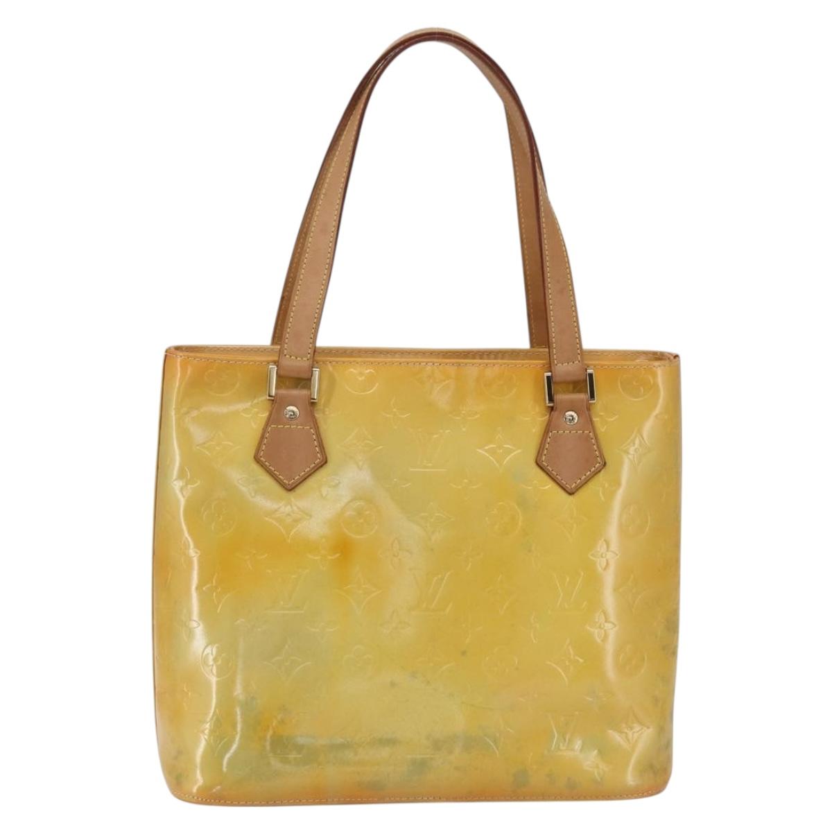 LOUIS VUITTON Monogram Vernis Houston Hand Bag Gris M91053 LV Auth th6551
