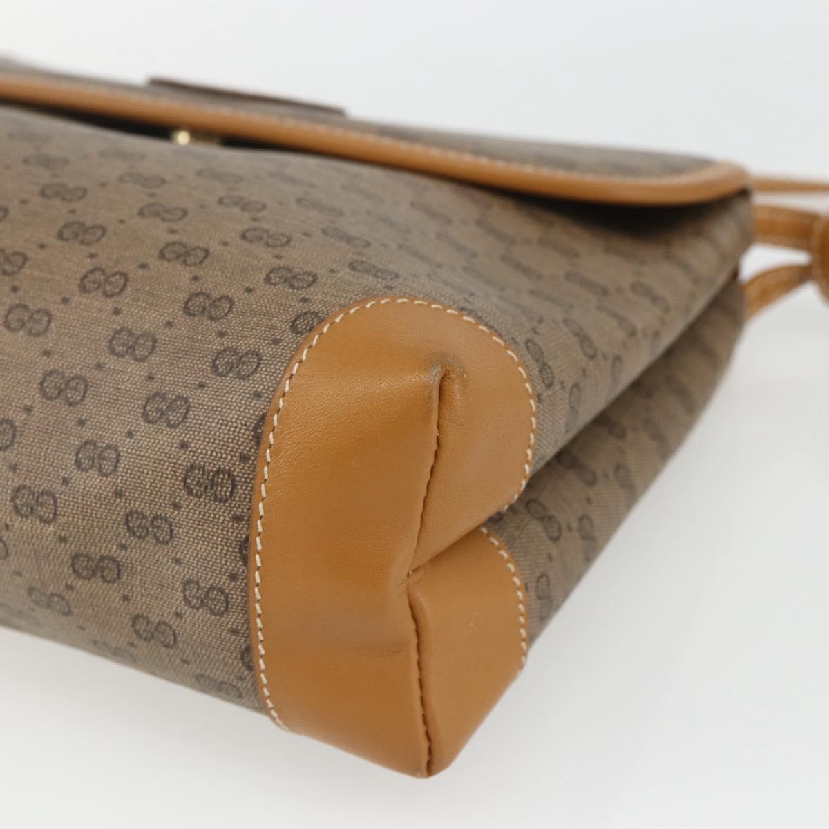 GUCCI Micro GG Supreme Shoulder Bag PVC Beige Gold 007 56 0087 Auth th6555