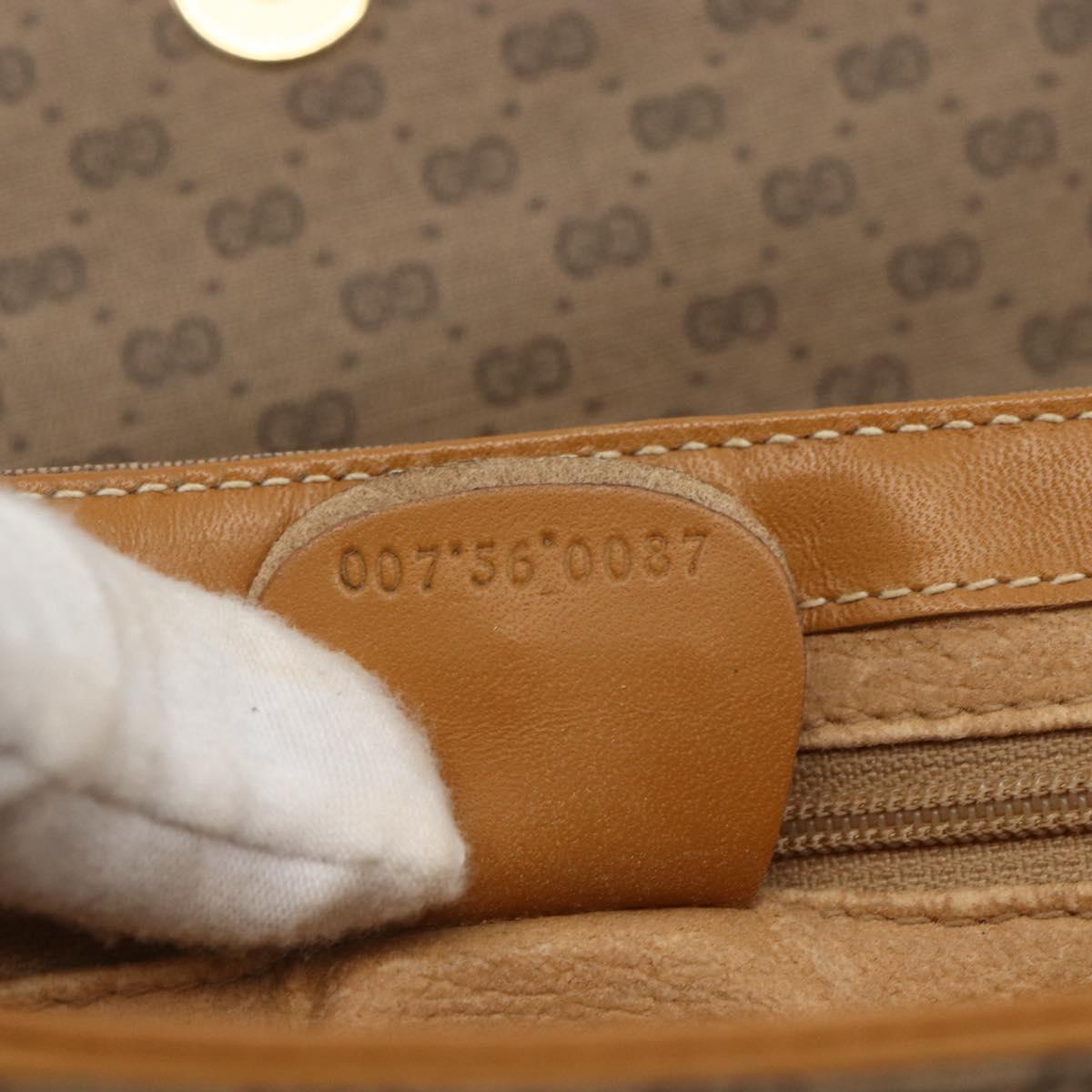 GUCCI Micro GG Supreme Shoulder Bag PVC Beige Gold 007 56 0087 Auth th6555