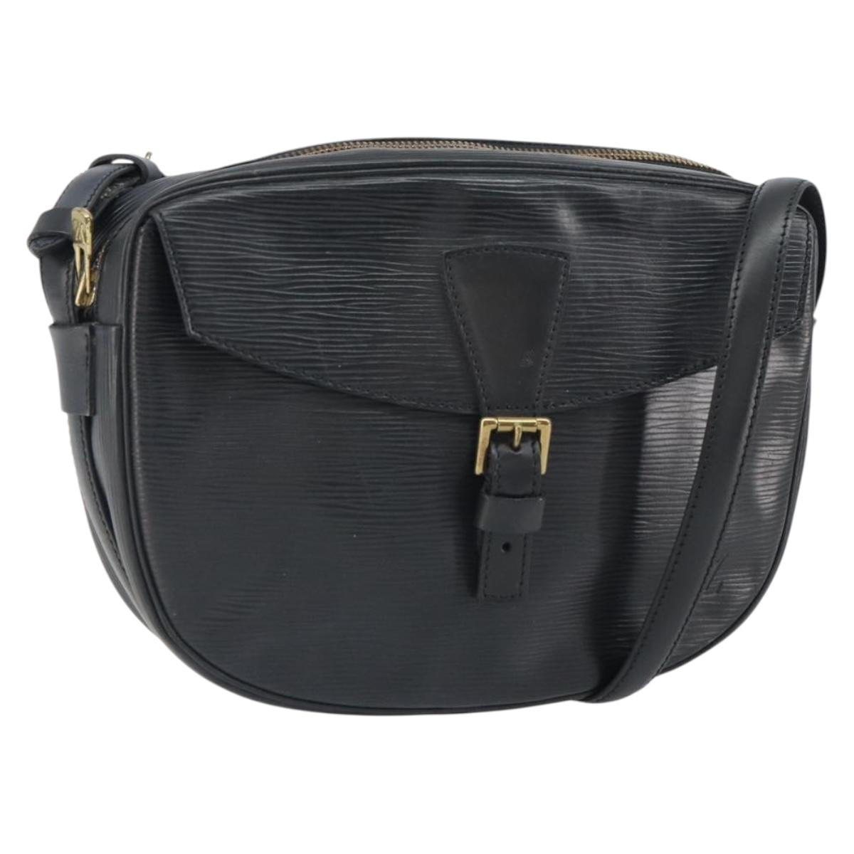 LOUIS VUITTON Epi Jeune Fille MM Shoulder Bag Black M52152 LV Auth th6558
