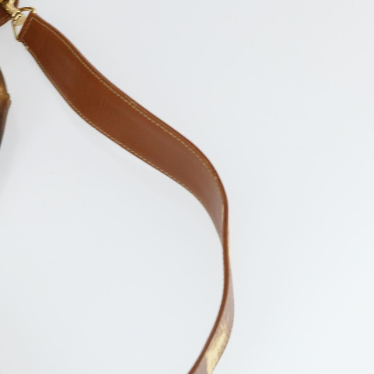 GUCCI Bamboo Shoulder Bag Leather 2way Brown Gold 001 1781 1577 Auth th6578