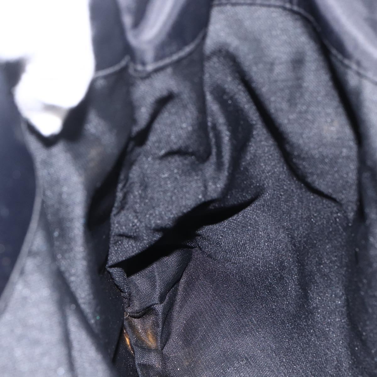 FENDI Tote Bag Nylon Black Gold Auth th6603