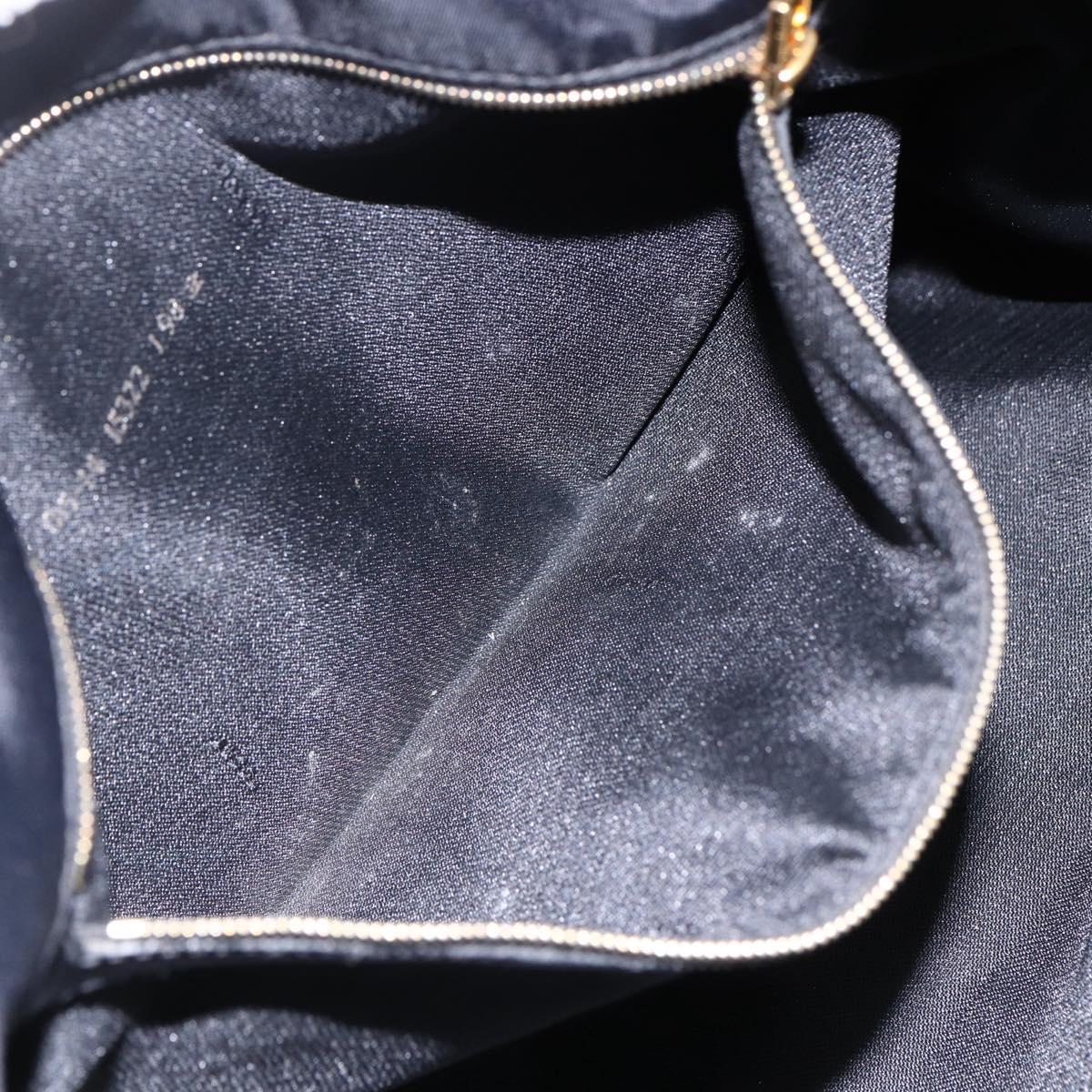 FENDI Tote Bag Nylon Black Gold Auth th6603