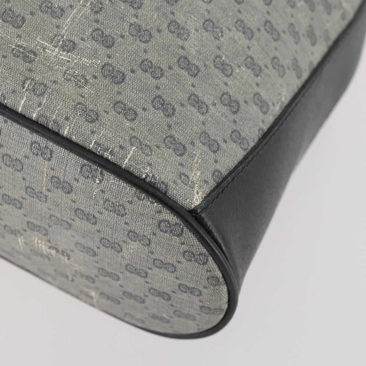 GUCCI Micro GG Supreme Sherry Line Bag PVC Navy Gold 164 02 034 Auth th6606