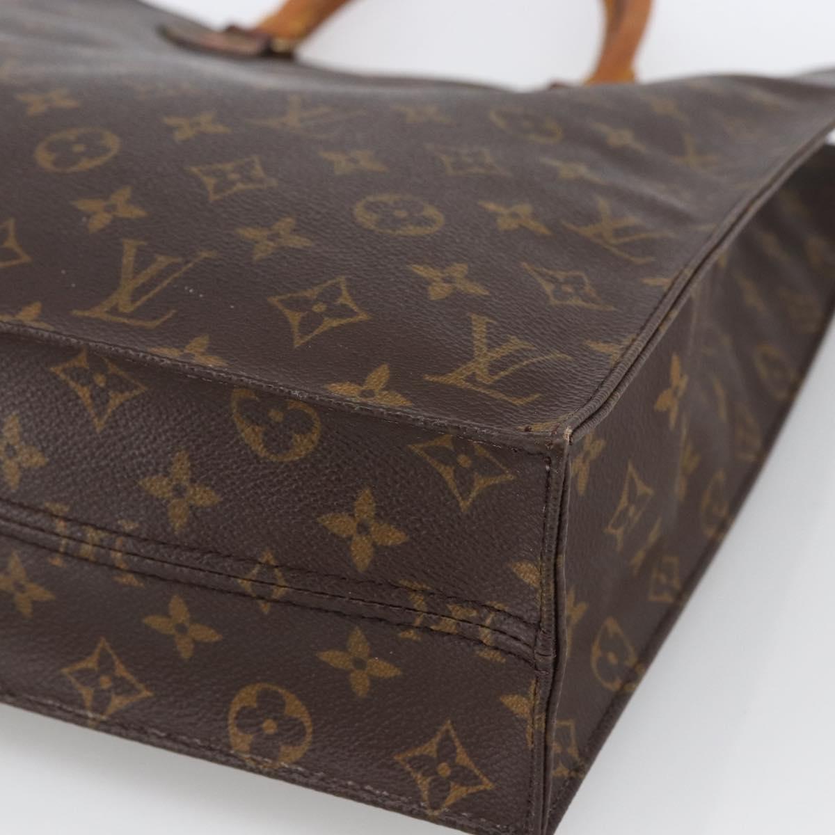LOUIS VUITTON Monogram Sac Plat Hand Bag M51140 LV Auth th6610