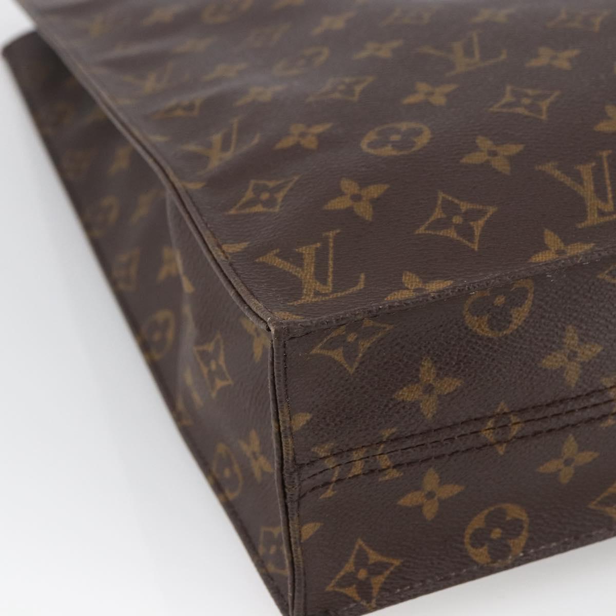 LOUIS VUITTON Monogram Sac Plat Hand Bag M51140 LV Auth th6610