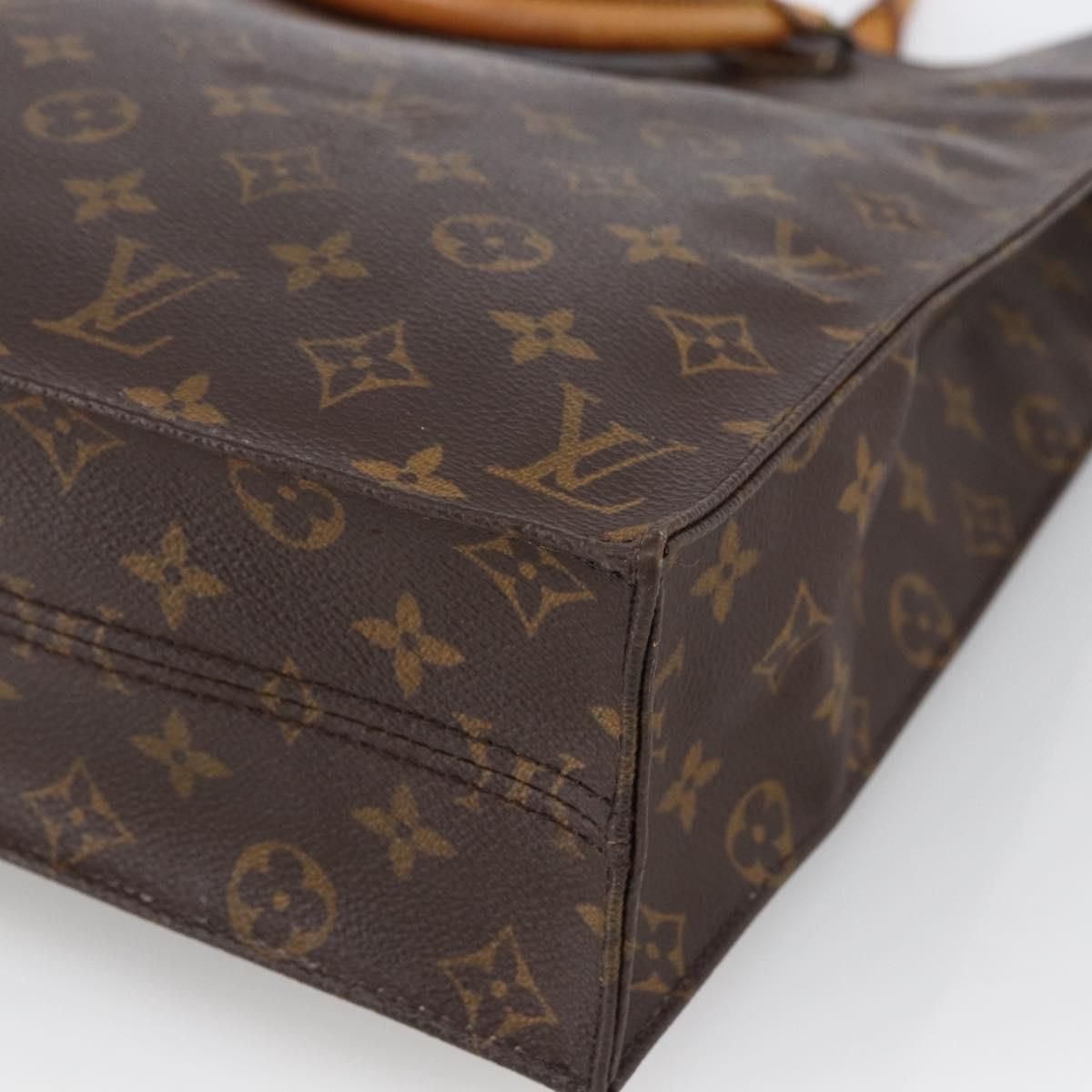 LOUIS VUITTON Monogram Sac Plat Hand Bag M51140 LV Auth th6610