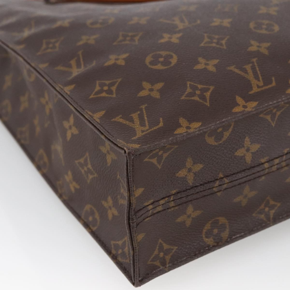 LOUIS VUITTON Monogram Sac Plat Hand Bag M51140 LV Auth th6610