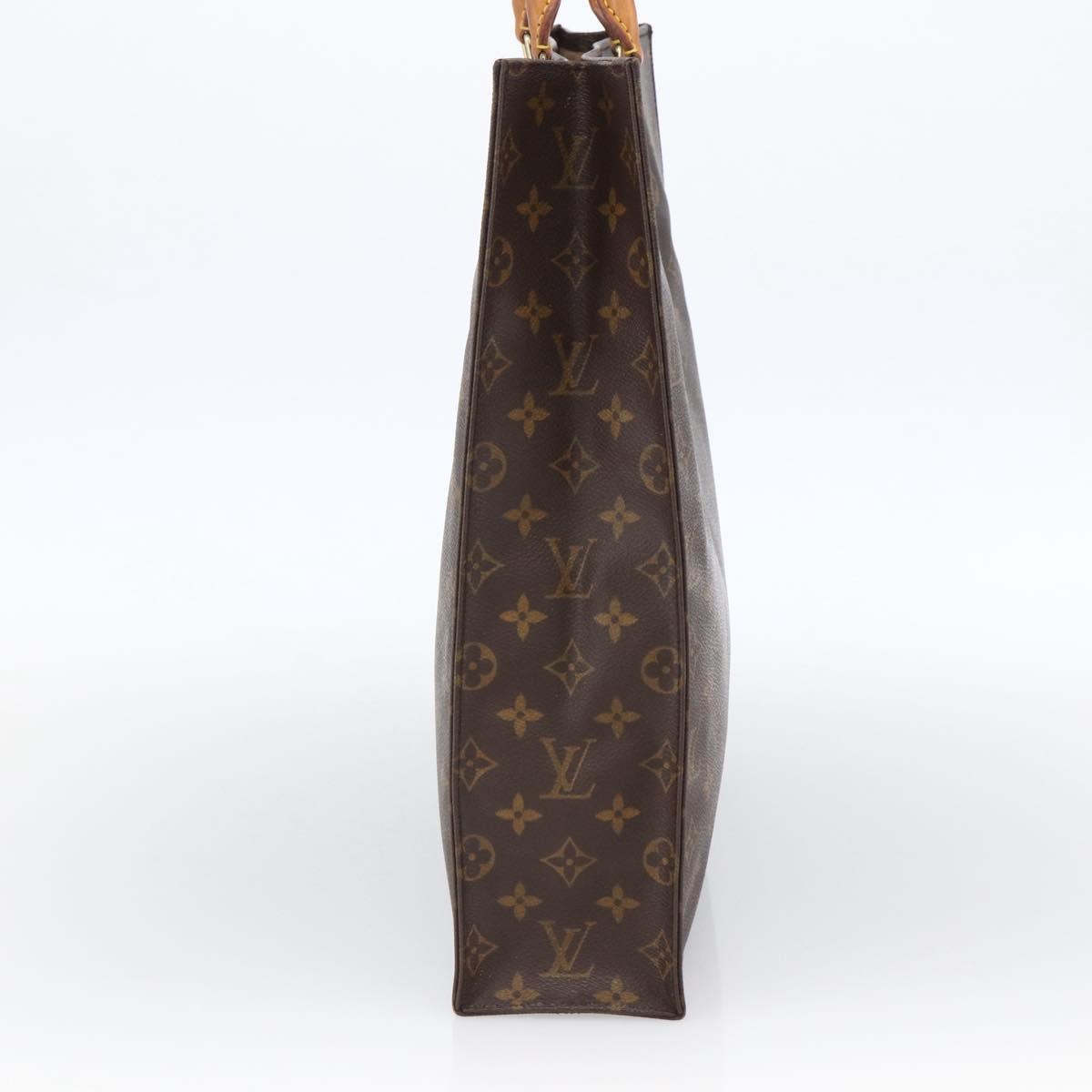 LOUIS VUITTON Monogram Sac Plat Hand Bag M51140 LV Auth th6610