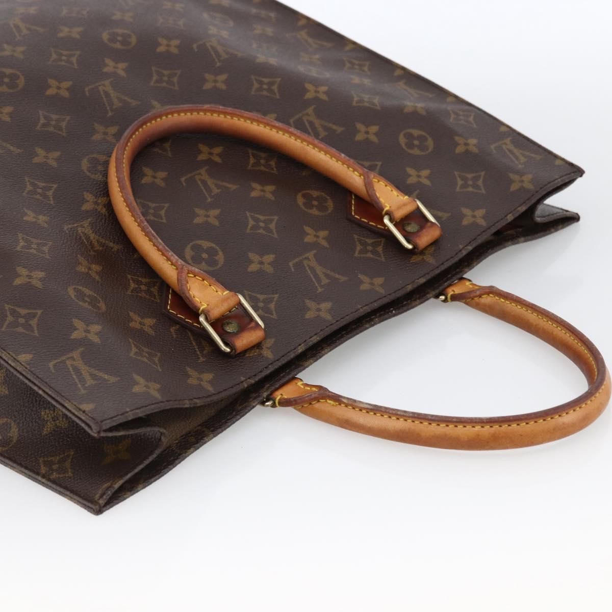 LOUIS VUITTON Monogram Sac Plat Hand Bag M51140 LV Auth th6610