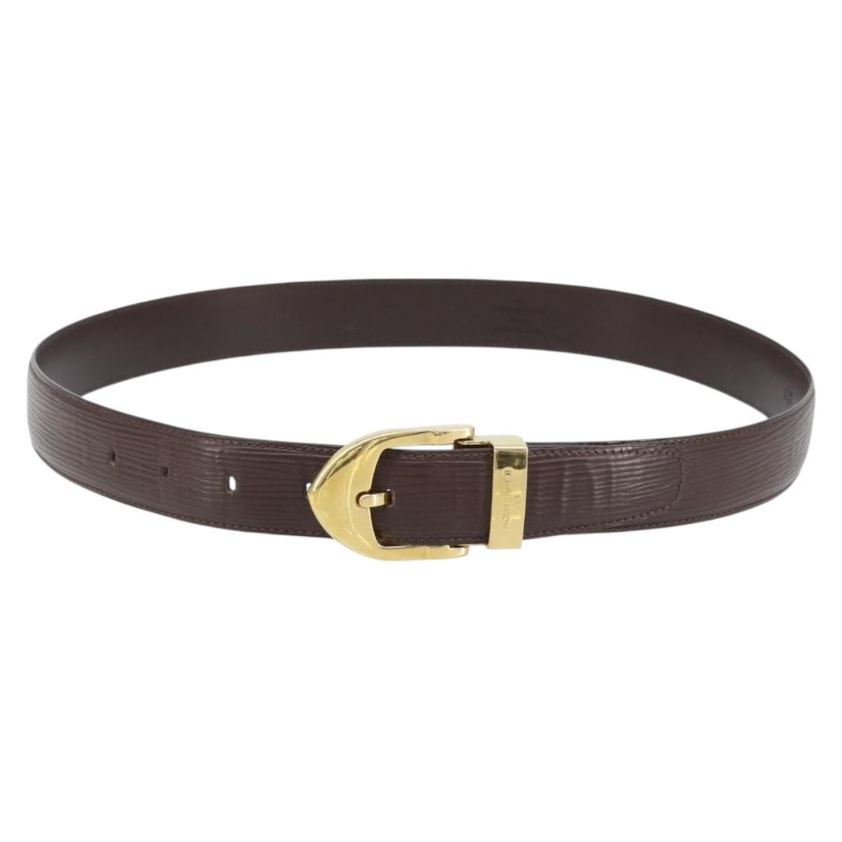 LOUIS VUITTON Epi Ceinture Belt 35.4"" Brown mocha LV Auth th6619