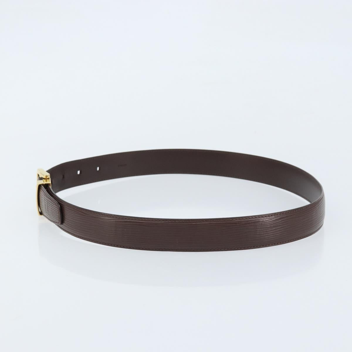 LOUIS VUITTON Epi Ceinture Belt 35.4"" Brown mocha LV Auth th6619