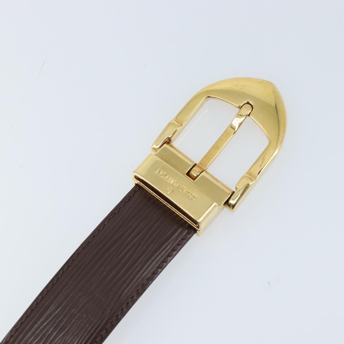 LOUIS VUITTON Epi Ceinture Belt 35.4"" Brown mocha LV Auth th6619