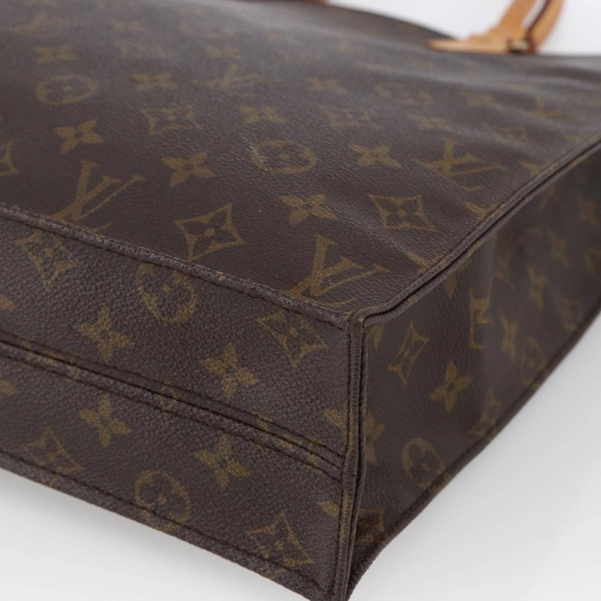 LOUIS VUITTON Monogram Sac Plat Hand Bag M51140 LV Auth th6622