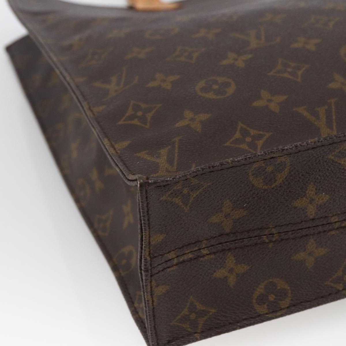 LOUIS VUITTON Monogram Sac Plat Hand Bag M51140 LV Auth th6622
