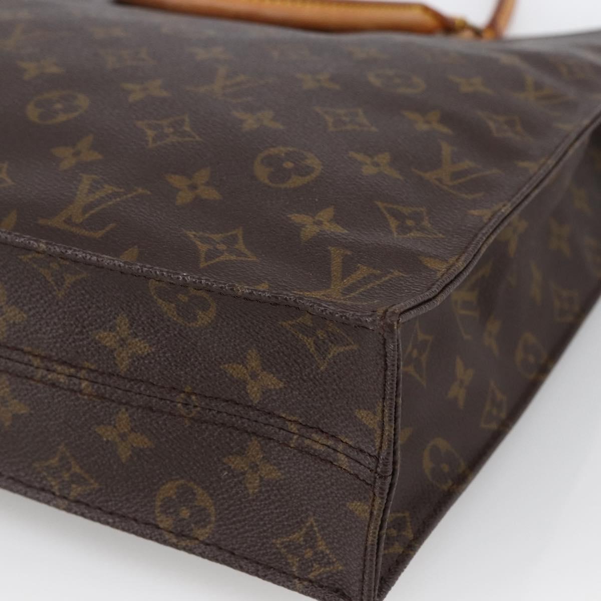 LOUIS VUITTON Monogram Sac Plat Hand Bag M51140 LV Auth th6622