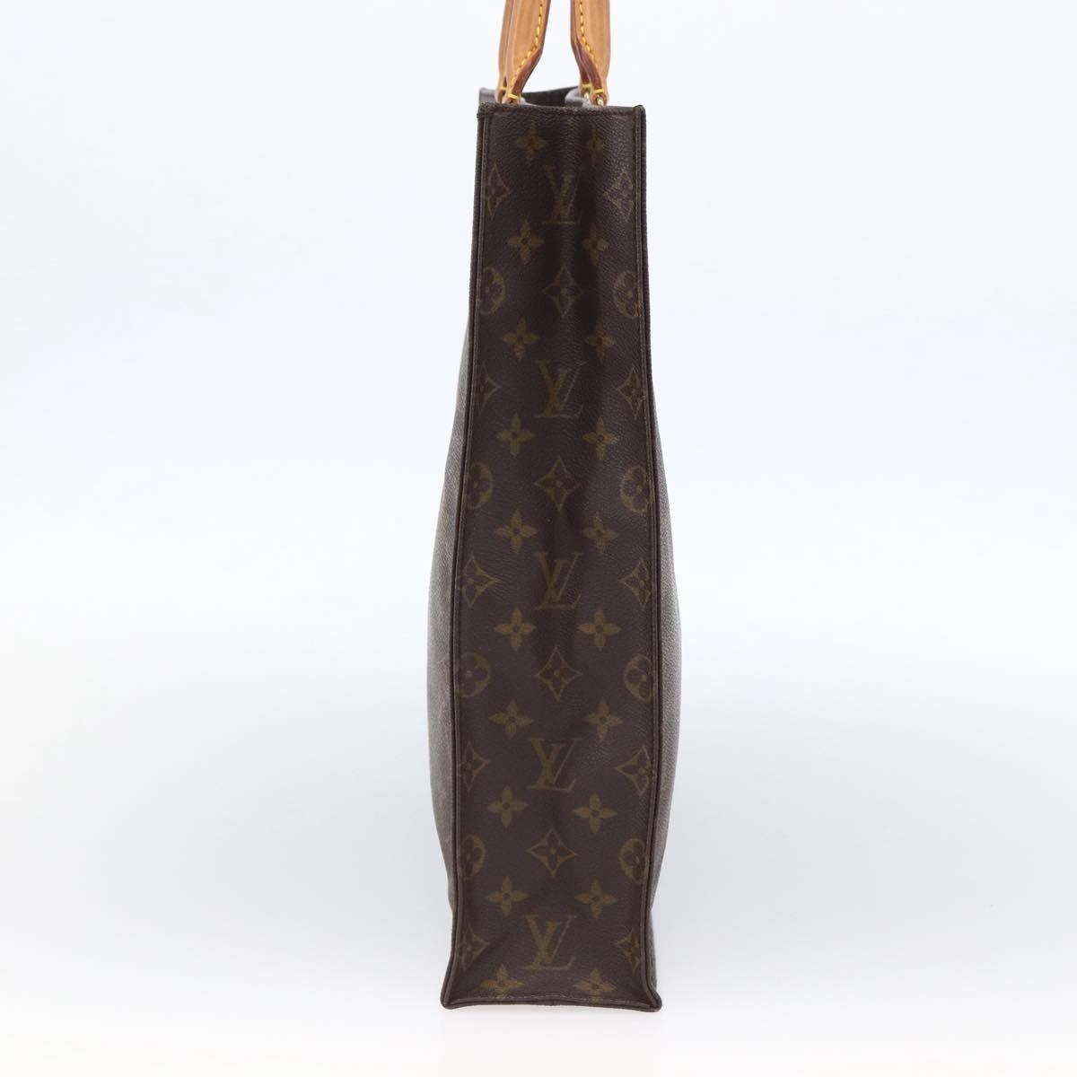 LOUIS VUITTON Monogram Sac Plat Hand Bag M51140 LV Auth th6622