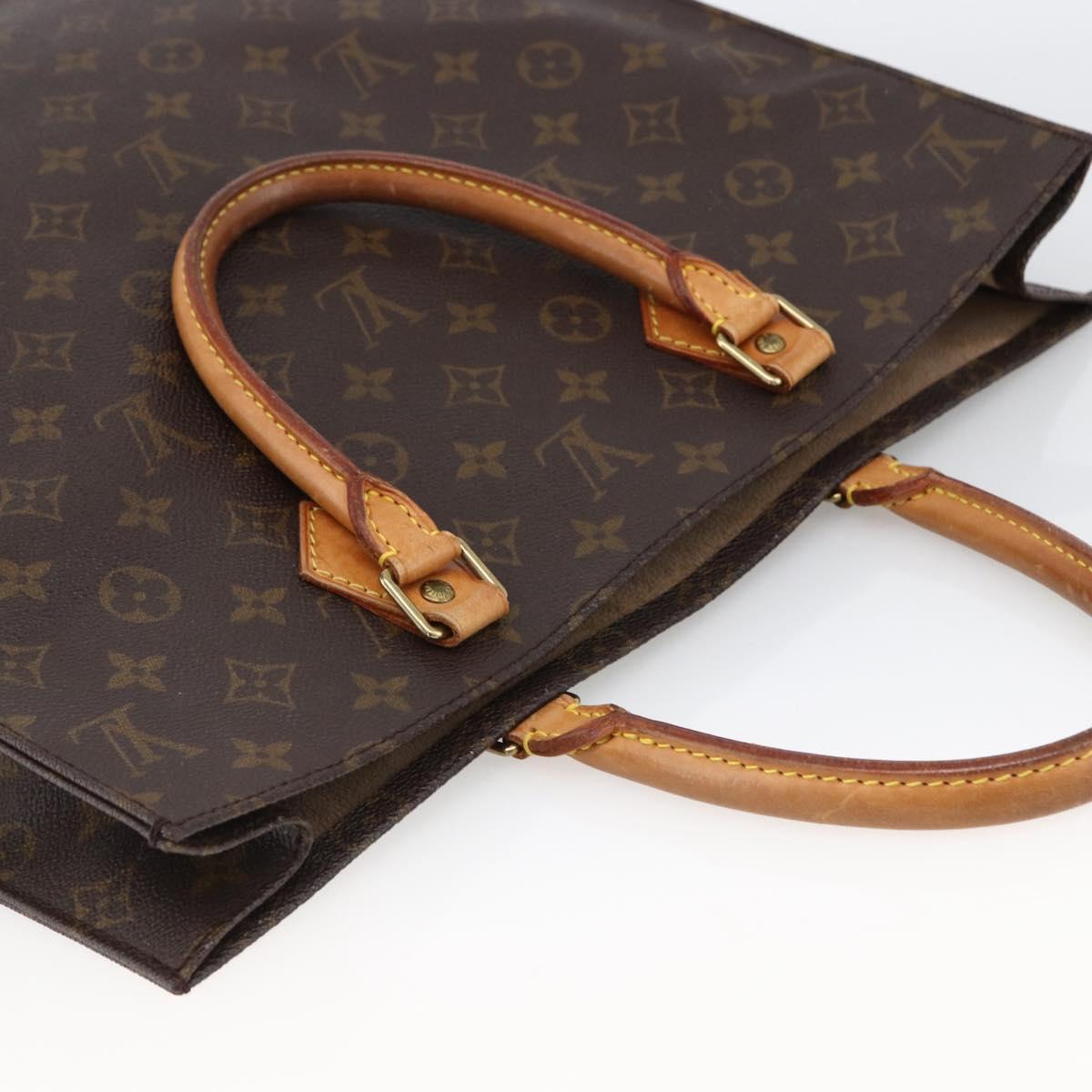 LOUIS VUITTON Monogram Sac Plat Hand Bag M51140 LV Auth th6622