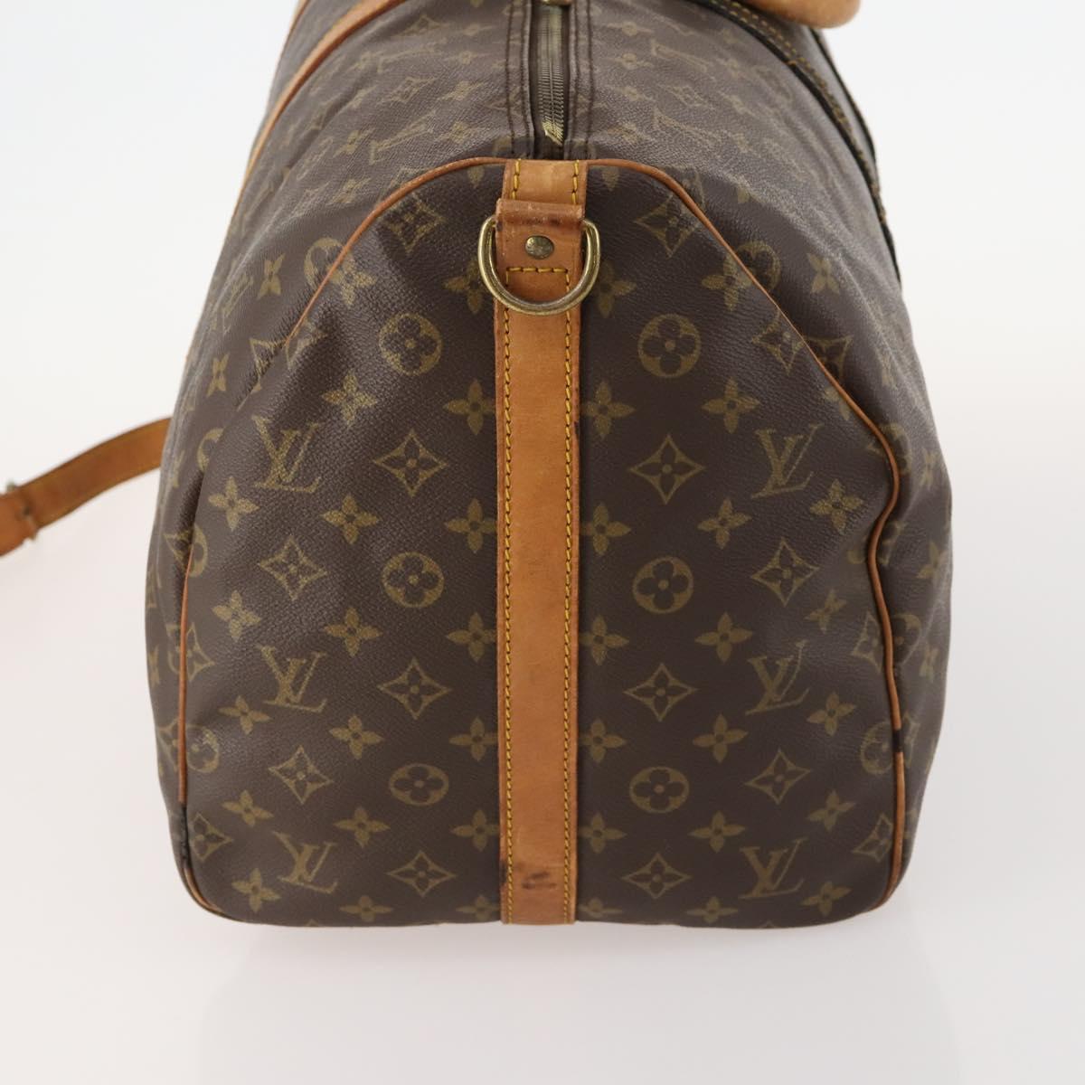 LOUIS VUITTON Monogram Keepall Bandouliere 55 Boston Bag M41414 LV Auth th6635
