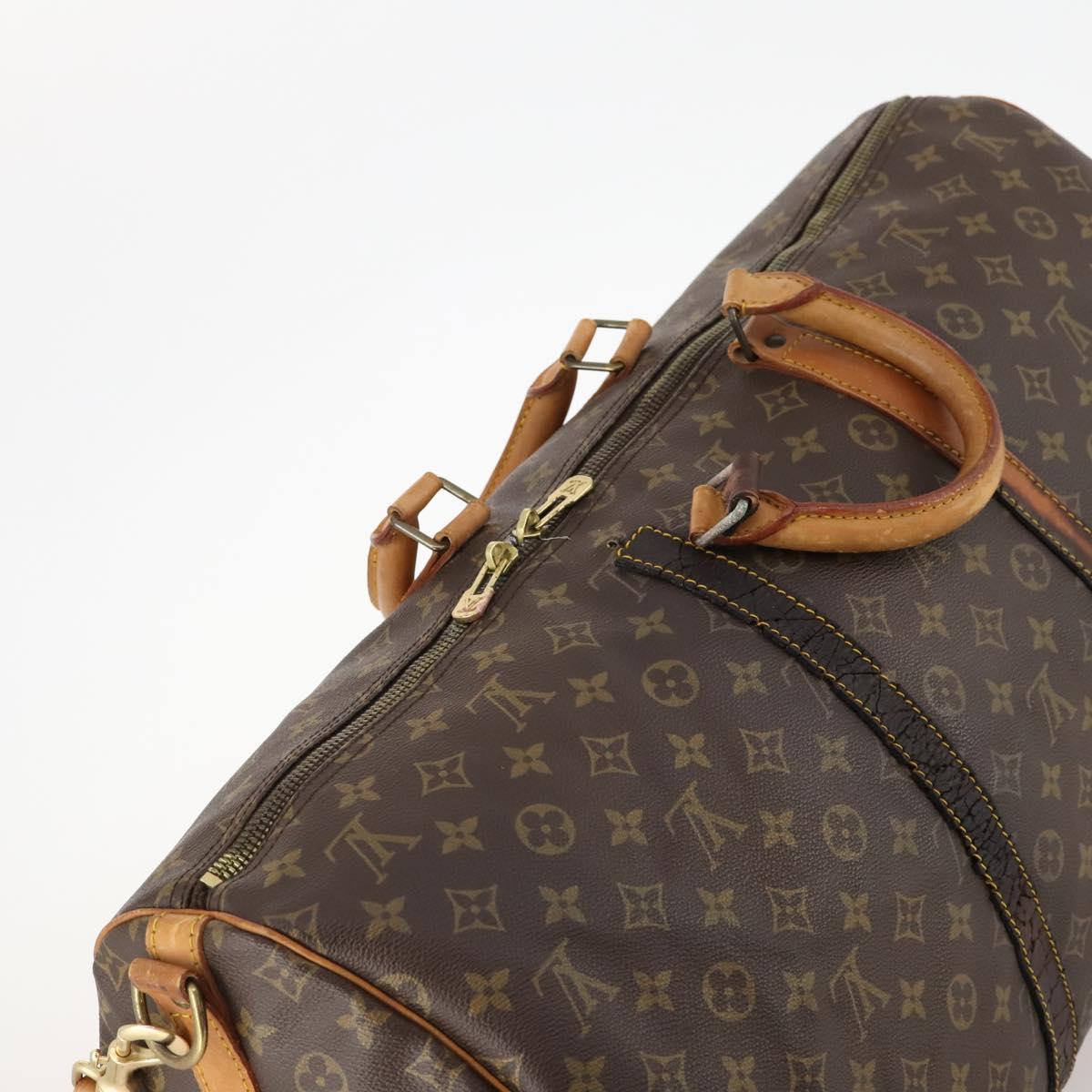 LOUIS VUITTON Monogram Keepall Bandouliere 55 Boston Bag M41414 LV Auth th6635