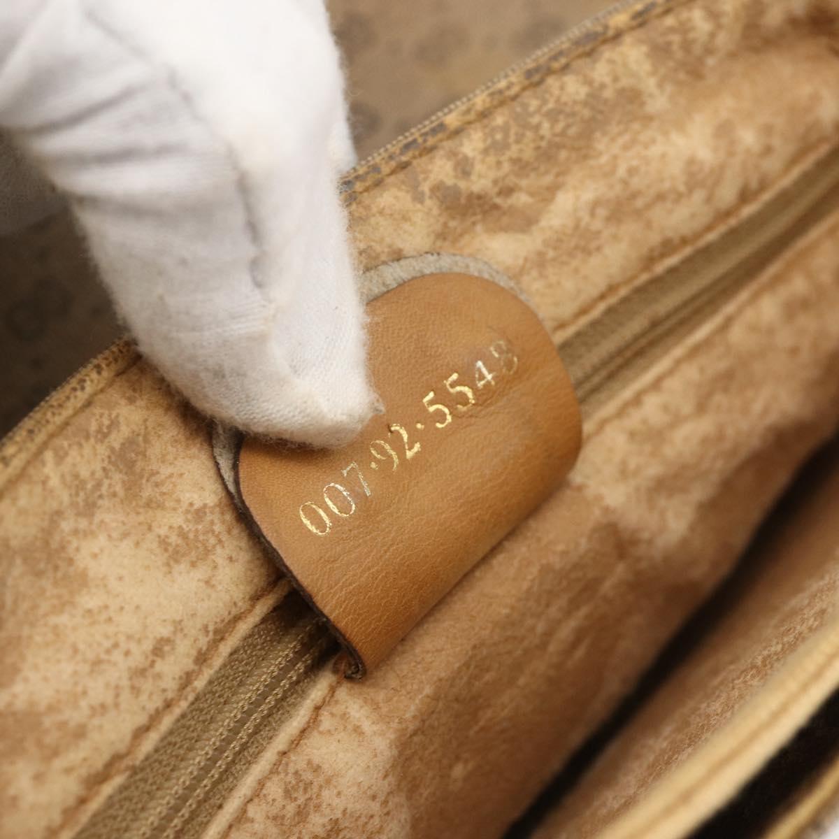 GUCCI Micro GG Supreme Shoulder Bag PVC Beige Gold 007 92 5548 Auth th6642