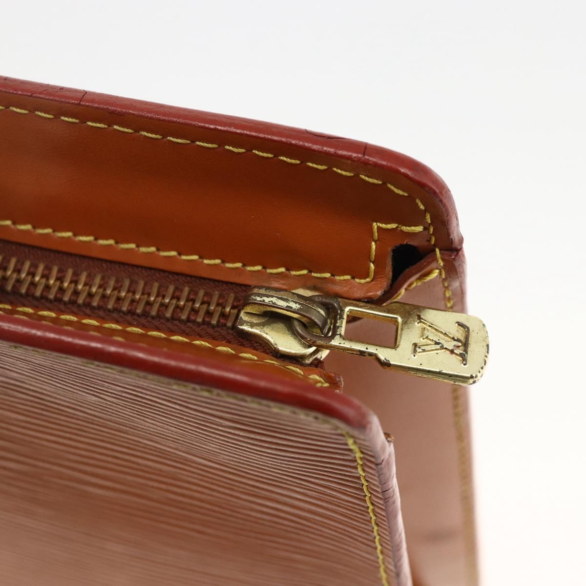 LOUIS VUITTON Epi Pochette Homme Clutch Bag Brown Zipangu M52528 Auth th6652