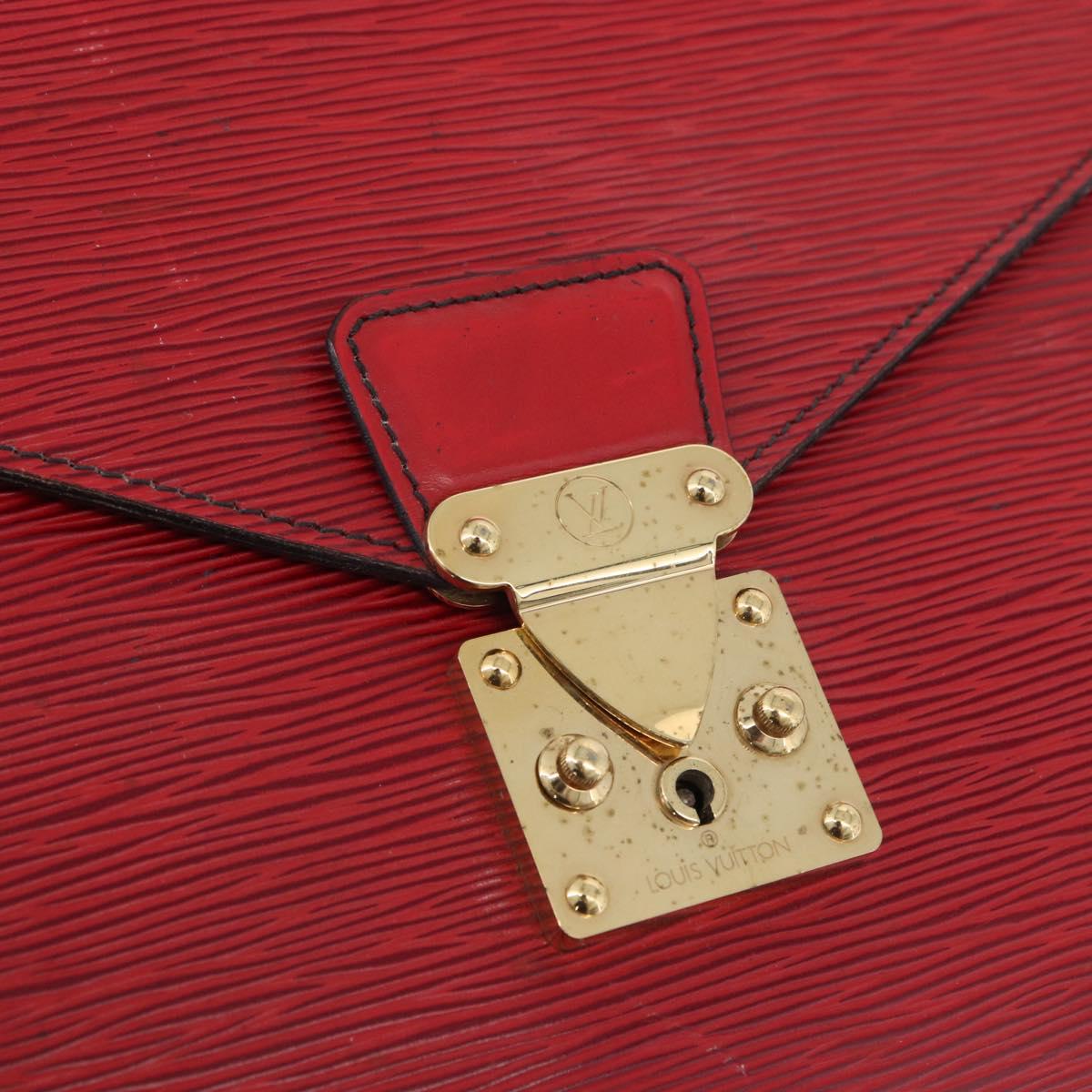 LOUIS VUITTON Epi ServietteConseiller Business Bag Red M54427 LV Auth th6653