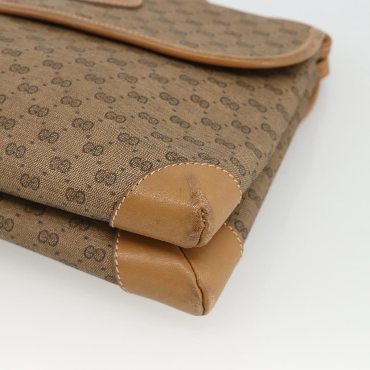 GUCCI Micro GG Supreme Shoulder Bag PVC Beige Gold 14 007 5548 Auth th6655