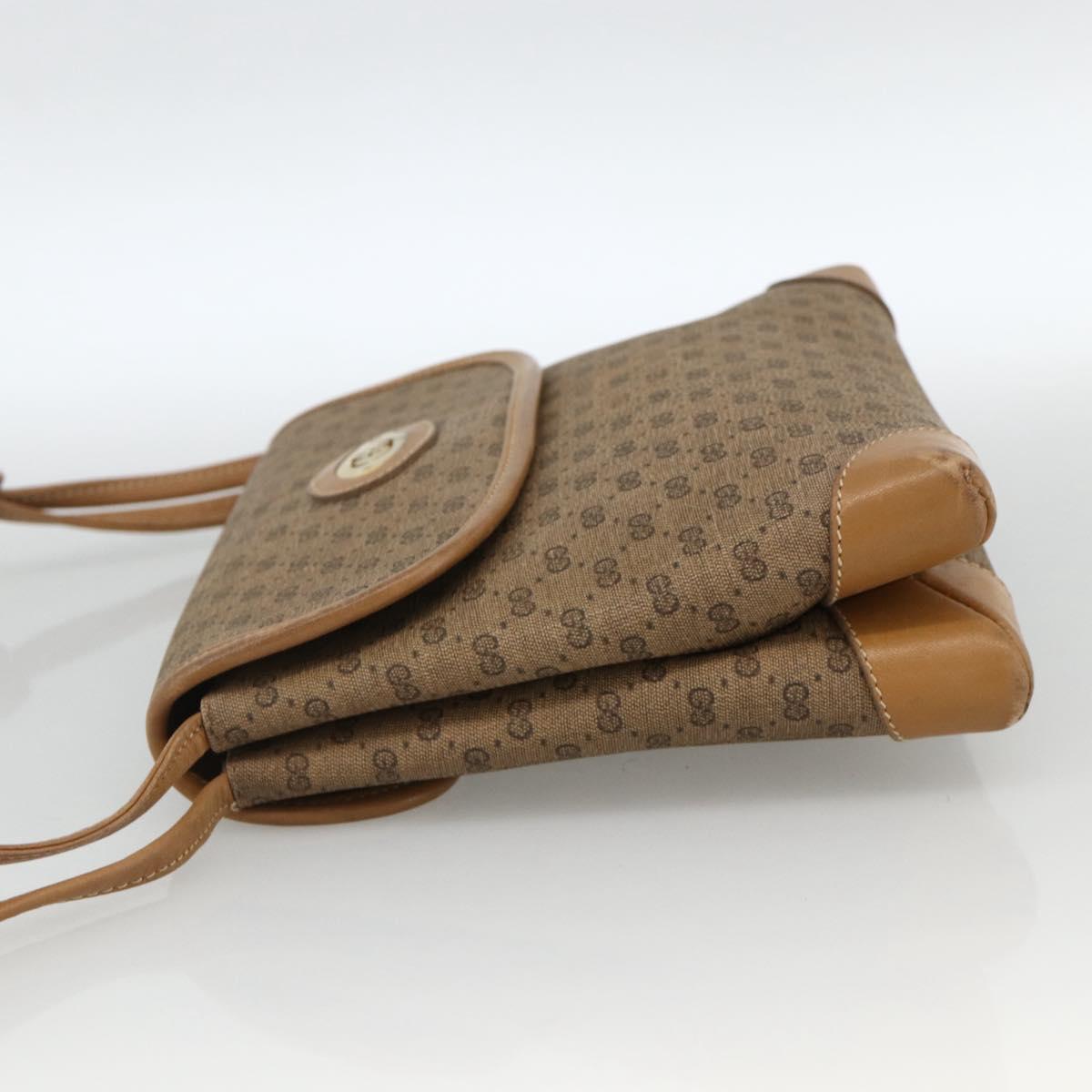 GUCCI Micro GG Supreme Shoulder Bag PVC Beige Gold 14 007 5548 Auth th6655