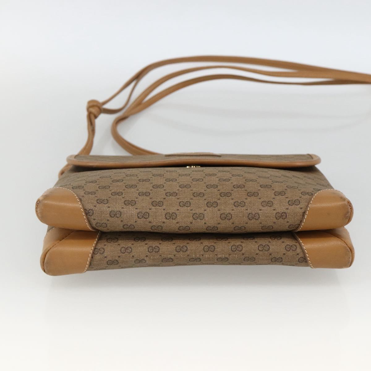 GUCCI Micro GG Supreme Shoulder Bag PVC Beige Gold 14 007 5548 Auth th6655