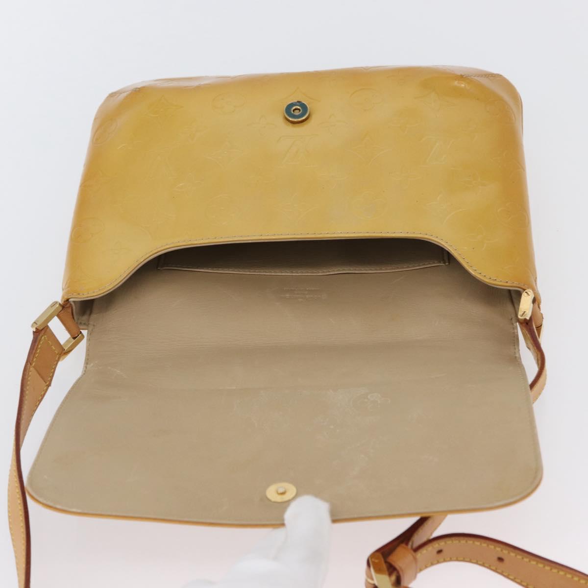 LOUIS VUITTON Monogram Vernis Thompson Street Bag Beige M91301 LV Auth th6656