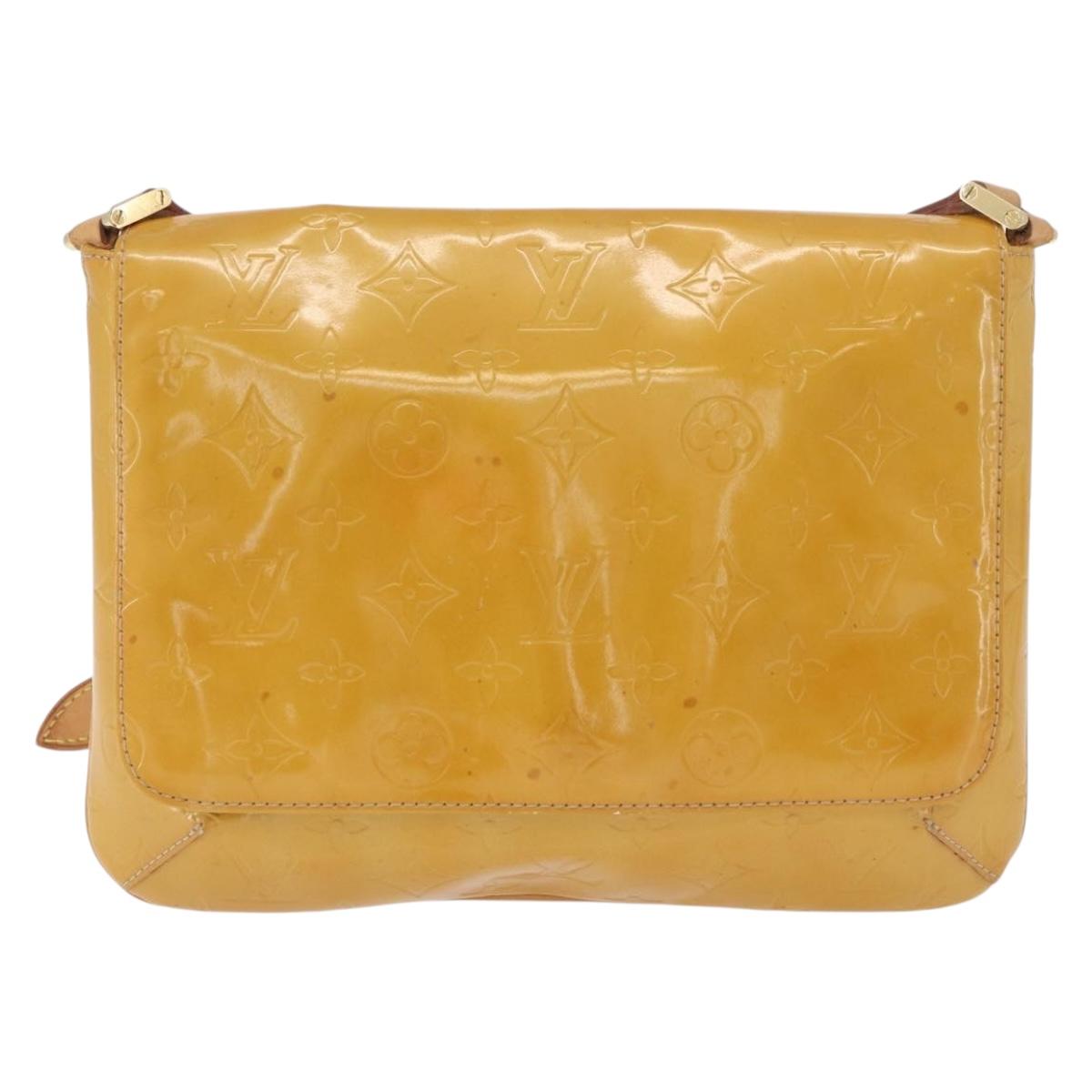 LOUIS VUITTON Monogram Vernis Thompson Street Bag Beige M91301 LV Auth th6656