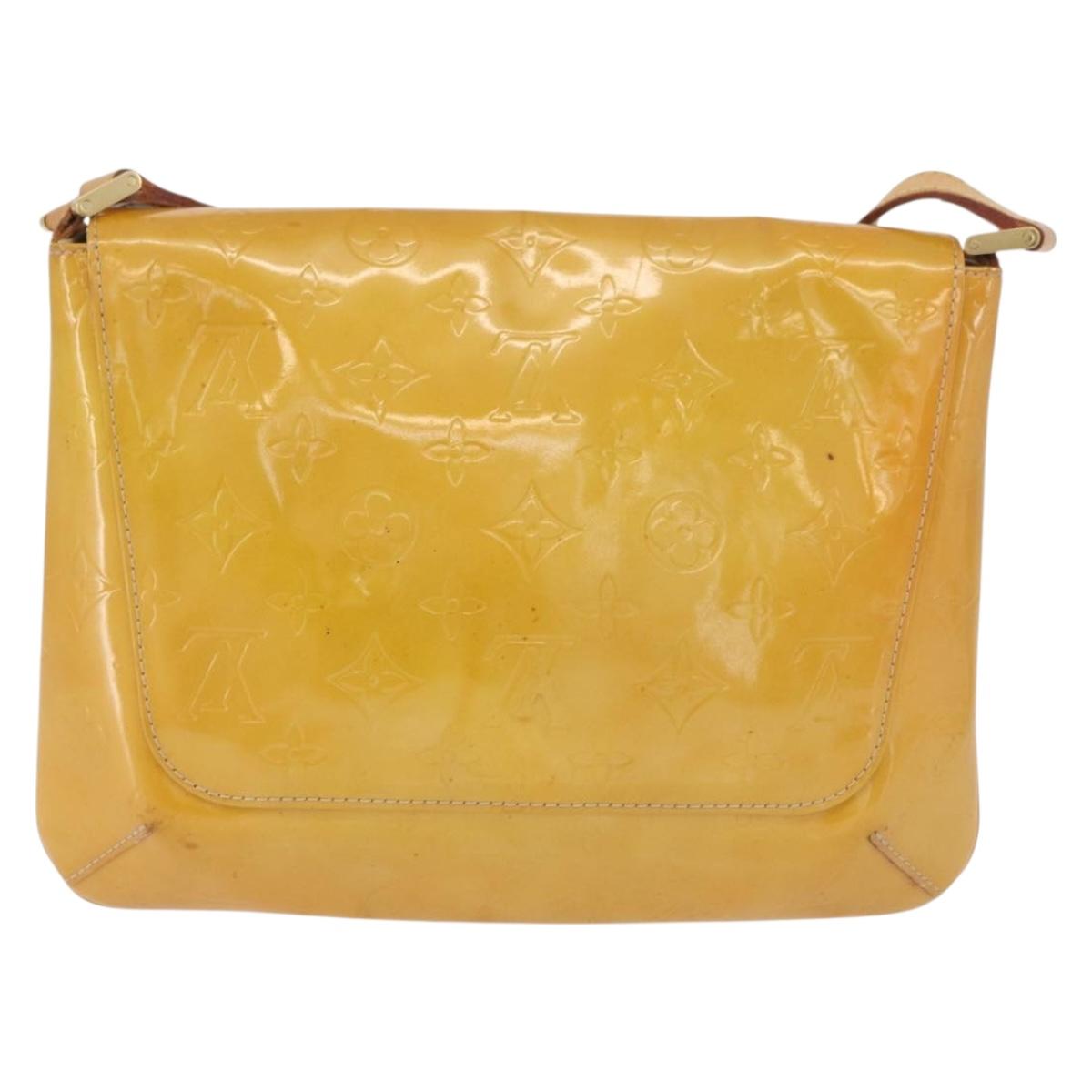 LOUIS VUITTON Monogram Vernis Thompson Street Bag Beige M91301 LV Auth th6656
