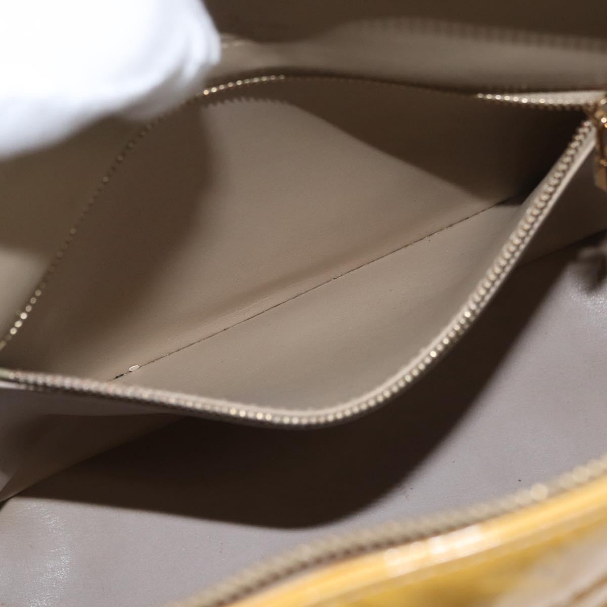 LOUIS VUITTON Monogram Vernis Houston Hand Bag Beige M91004 LV Auth th6657