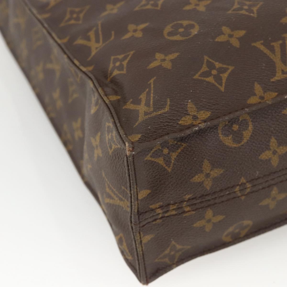 LOUIS VUITTON Monogram Sac Plat Hand Bag M51140 LV Auth th6661