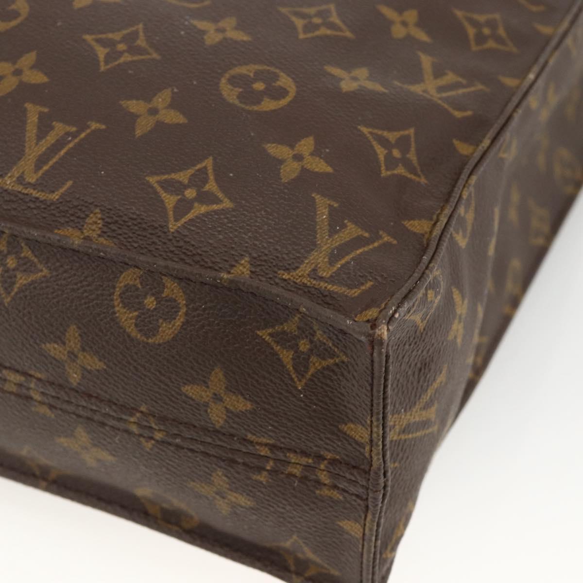 LOUIS VUITTON Monogram Sac Plat Hand Bag M51140 LV Auth th6661