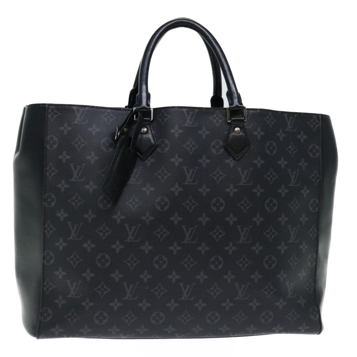 LOUIS VUITTON Monogram Eclipse Grand Sac Hand Bag M44733 LV Auth tb1030