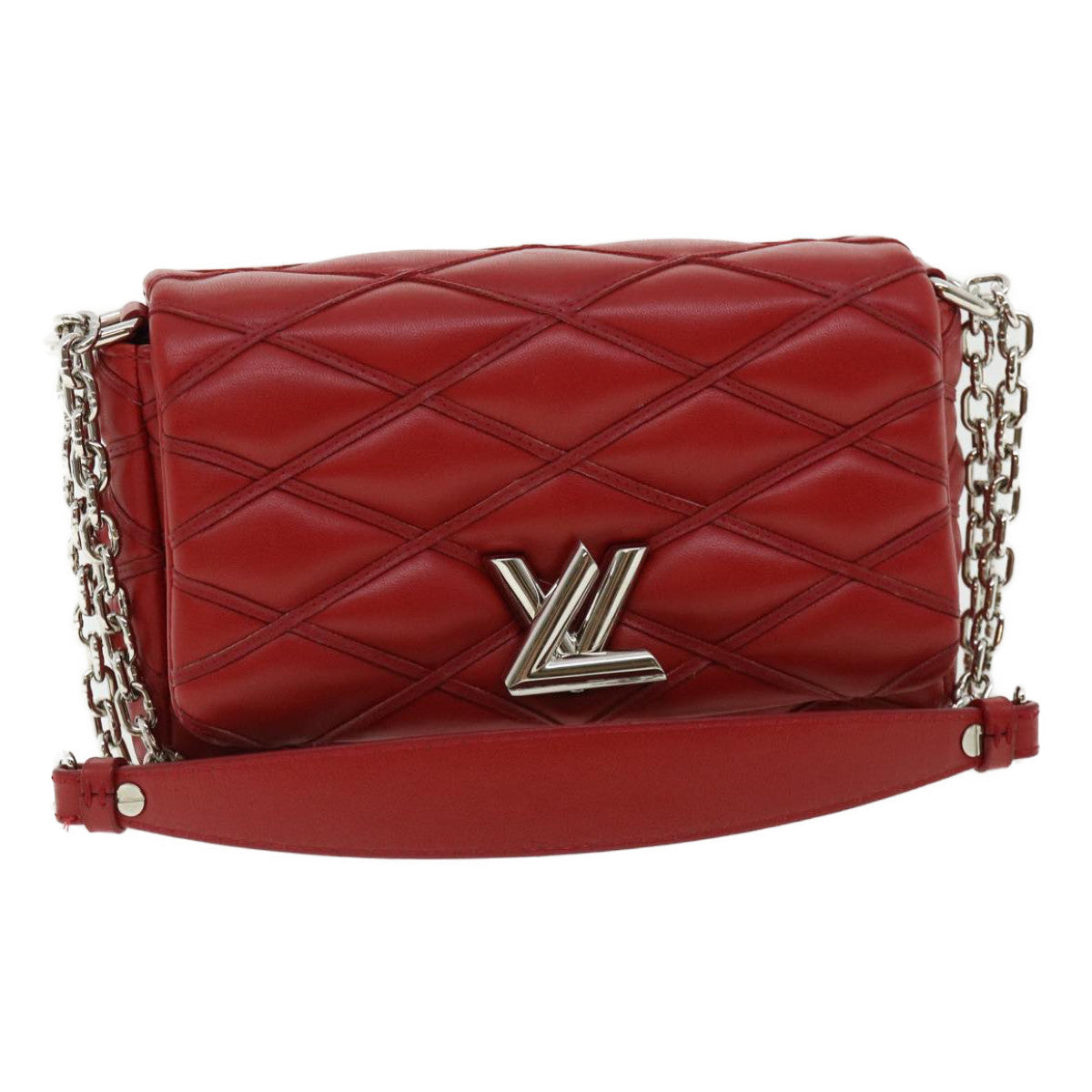 LOUIS VUITTON Martage GO-14MINI Chain Shoulder Bag Red M51000 LV Auth 25727A