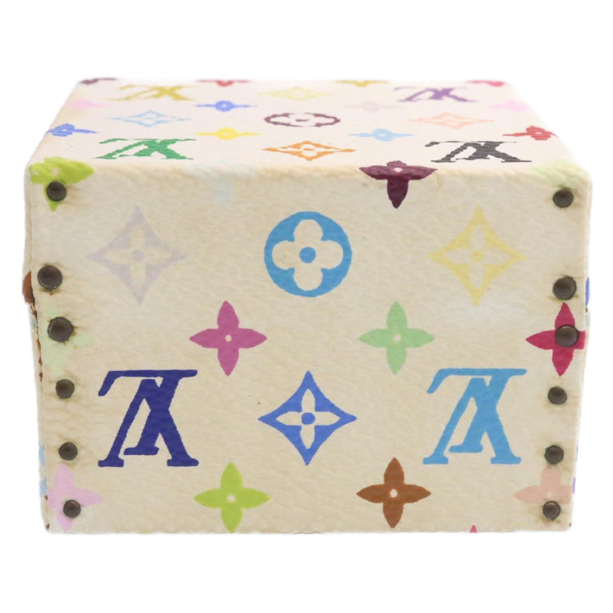 LOUIS VUITTON Monogram Multicolor Jewelry Box White LV Auth am1643g