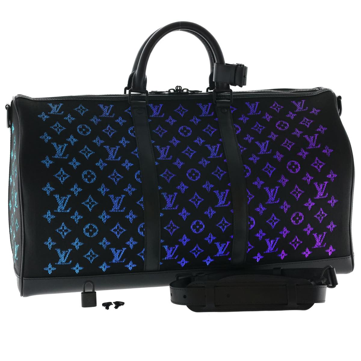 LOUIS VUITTON Monogram Light Up Keepall Bandouliere 50 Boston M44770 Auth 32711A