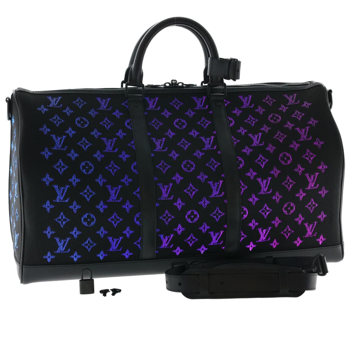 LOUIS VUITTON Monogram Light Up Keepall Bandouliere 50 Boston M44770 Auth 32711A